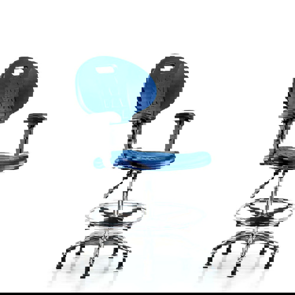 Task Chair: Polyurethane, Blue